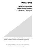 WV-ASR500 Operating Instructions (German)