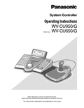 WV-CU950, WV-CU650 Operating Instructions (English)