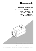 WV-CZ392, CZ492 Operating Instructions (Italian)