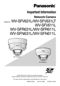 WV-SFV6, SFR6, SFN6, Series Important Information(English)