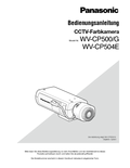 WV-CP500, WV-CP504 Operating Instructions (German)