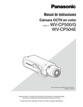 WV-CP500, WV-CP504 Operating Instructions (Spanish)