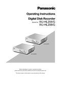 WJ-HL208, HL204 Operating Instructions