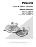 WV-CU950, WV-CU650 Operating Instructions (Italian)