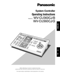 WV-CU360C Operating Instructions
