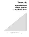 WJ-ND300 Series Operating Instructions (English)