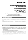 WV-ASM100 Series Installation Guide (German)