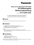 WV-ASM100, ASM100M Operating Instructions (German)