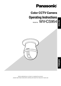 WV-CS954 Operating Instructions