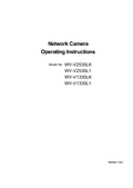 WV-V2530Lx/V1330Lx Operating Instructions (English)