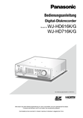 WJ-HD616, HD716 Operating Instructions (German)