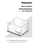 WJ-SX650 Operating Instructions (German)