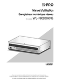 WJ-NX200K/G Operating Instructions (French)