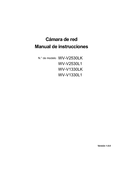 WV-V2530Lx/V1330Lx Operating Instructions (Spanish)