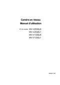 WV-V2530Lx/V1330Lx Operating Instructions (French)