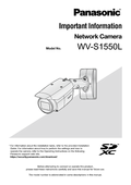 WV-S1550L Important Information (English)