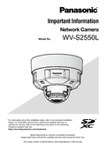 WV-S2550L Important Information (English)