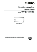 WV-S71300-F3 Operating Instructions (English)