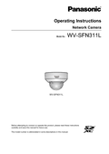 WV-SFN311L Operating Instructions (English)