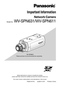 WV-SPN631, SPN611 Important Information (English)