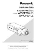 WV-CP500L, WV-CP504L Installation Guide (English)
