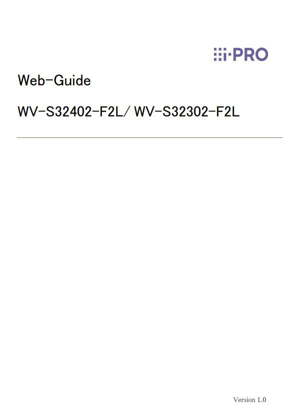 WV-S32302-F2L etc. Web Guide PDF (German)