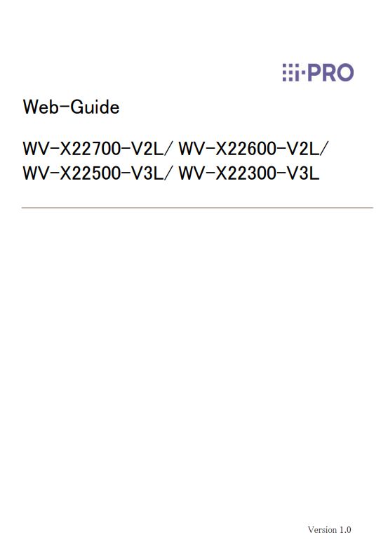 WV-X22700-V2L etc. Web Guide PDF (German)