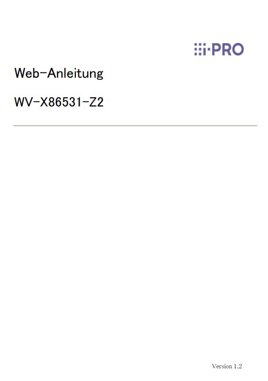 WV-X86530-Z2 etc. Web Guide PDF (German)