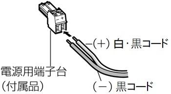 電源用端子台接続コード極性_BB-Sシリーズ