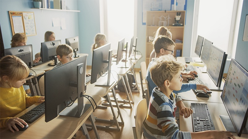 Students In Technology Classroom